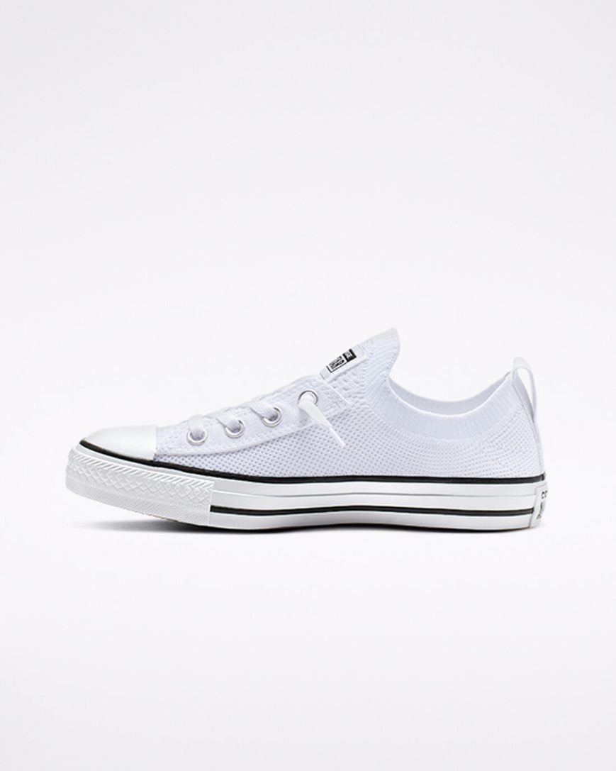 Tenisky Nizke Converse Chuck Taylor All Star Shoreline Knit Slip Damske Biele Čierne Biele | SK HMBUK7